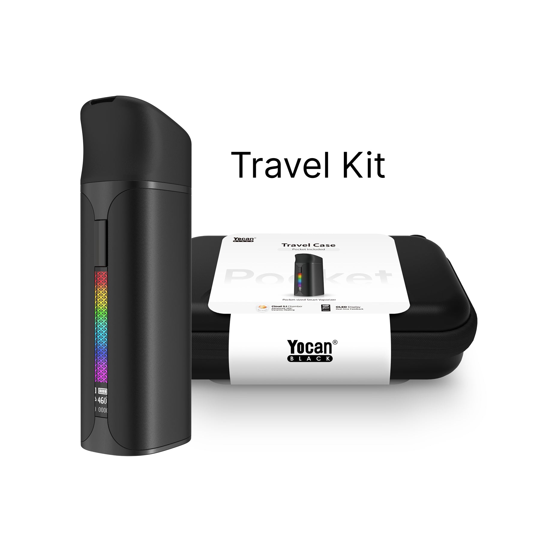 Yocan Black Pocket Full Travel Kit - jet black