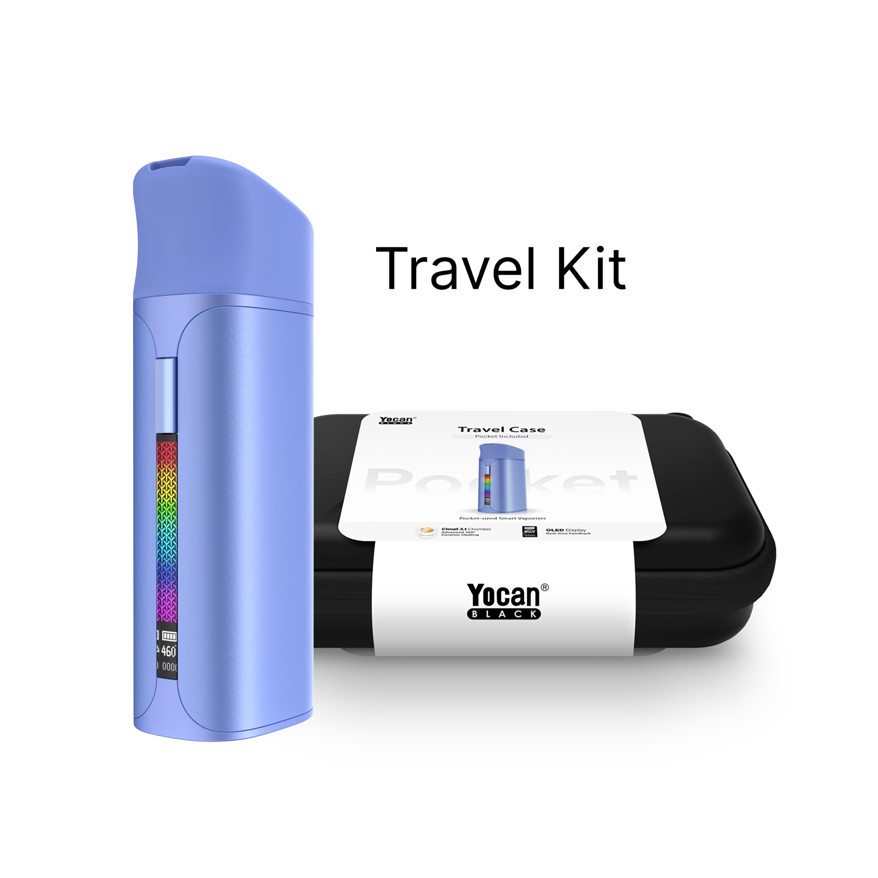 Yocan Black Pocket Full Travel Kit - sky blue