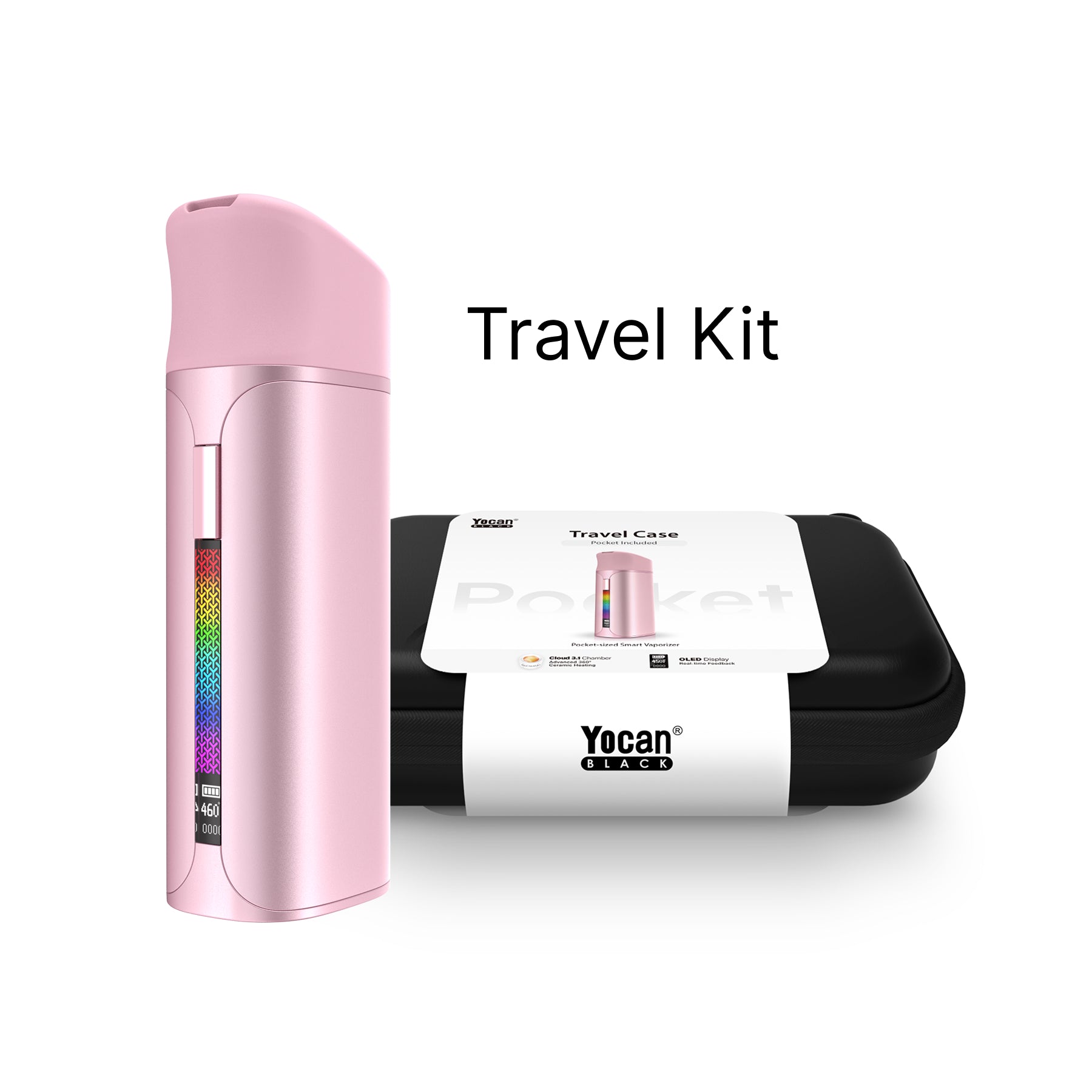 Yocan Black Pocket Full Travel Kit - blossom
