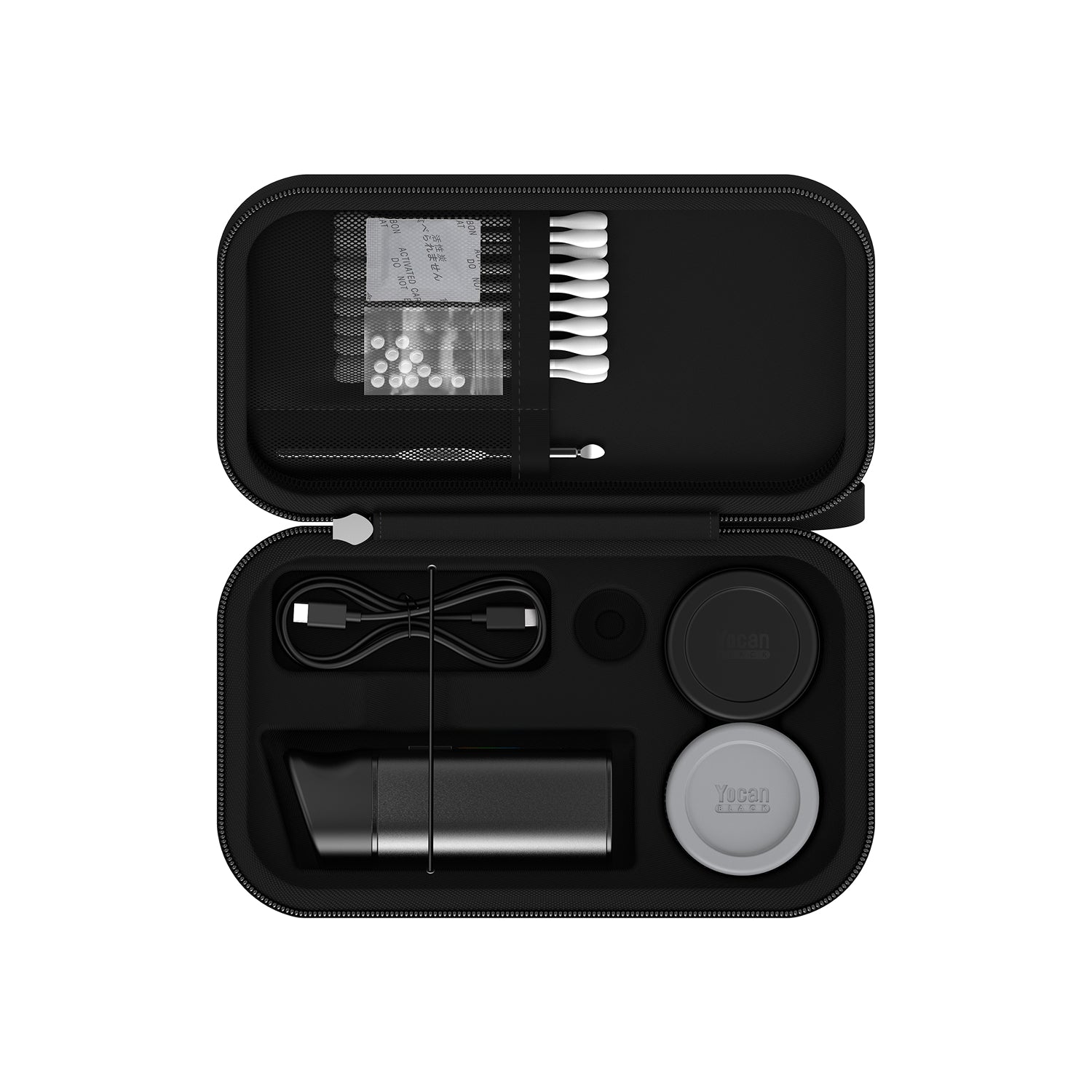 Yocan Black Pocket Mini Full Travel Kit - inside