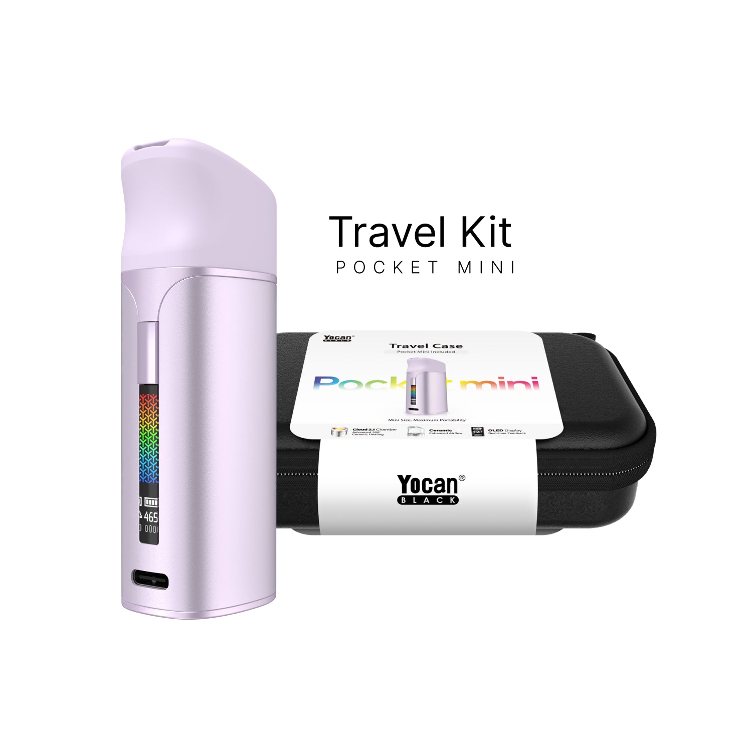 Yocan Black Pocket Mini Full Travel Kit - purple