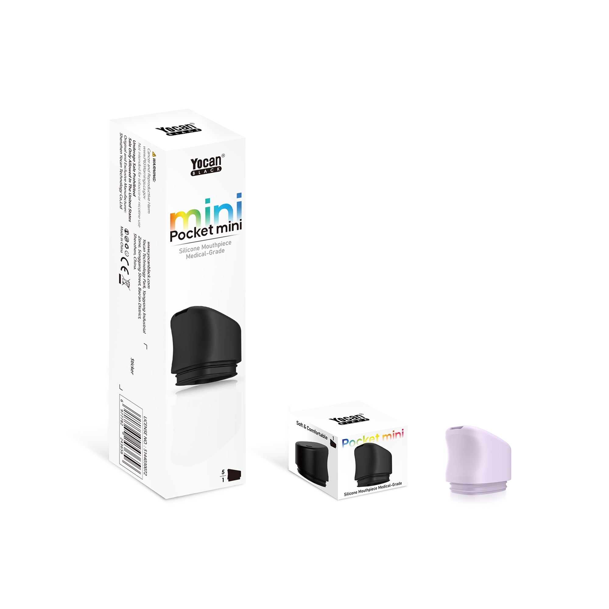 Yocan Black Pocket Mini Mouthpiece - box - purple