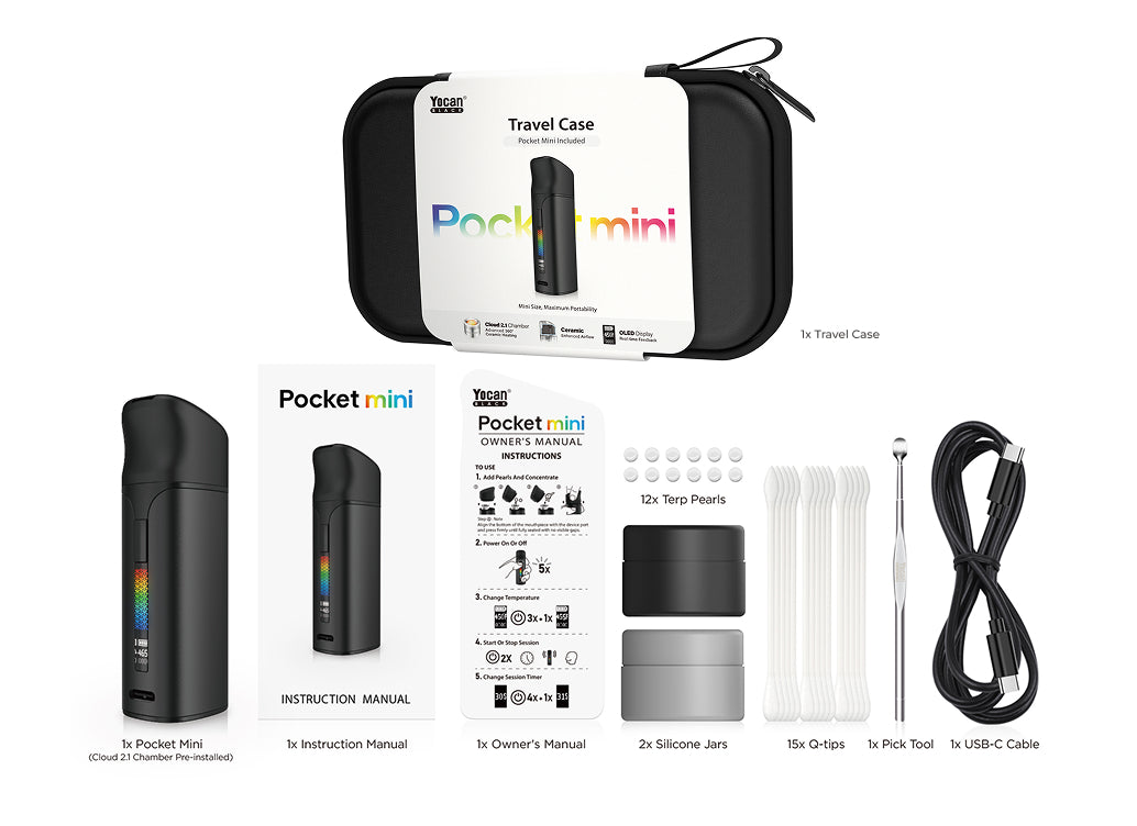 Yocan Black Pocket Mini - what's included